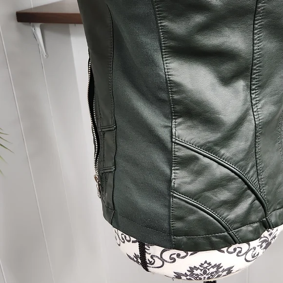 Guess Green Moto Jacket - Picture 9 of 13